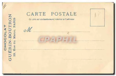 As boas gaufres quentes — Exposição Universal de 1900 — Chocolat Guérin-Boutron — Verso