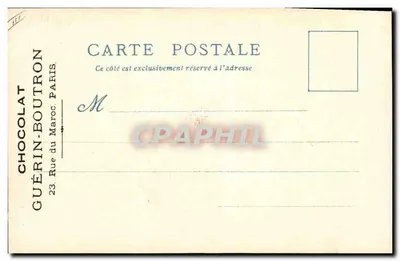 Wejście do Auberge des Nations — Stary Paryż — Chocolat Guérin-Boutron — Rewers