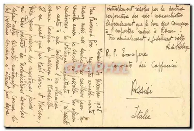 Montjoie-Saint-Martin — três homens e uma criança diante de um cenário escultórico — editor desconhecido — Verso