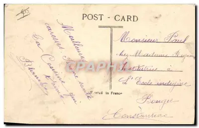 Bilhete postal antigo Chat Chats Chaton — Verso