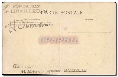 Argélia — Clarins de Tirailleurs — Fundação dos Tirailleurs — Verso