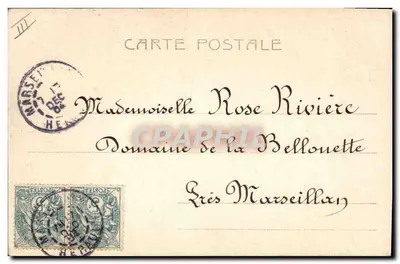 Młoda kobieta w kapeluszu — portret — M. le Elise De Vere, n° 2731, Auterbo-Terni — Rewers