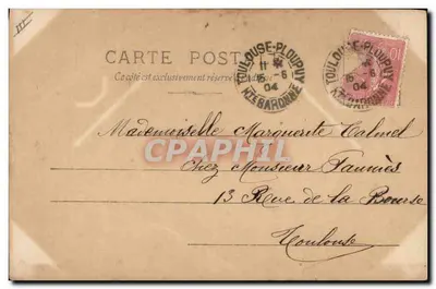 Odette Valery — Portret kobiecy — S.I.P. Série N°19, Ogerah, Paris — Rewers