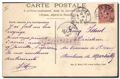 Rive-de-Gier — La Caisse d'Epargne — éditeur L.M. n°1051 — Verso