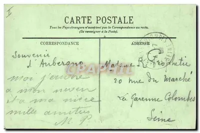 Aubergine — La Bourrée — La Ronde — Tipos de Auvergne — Editor não visível, n° 18 — Verso