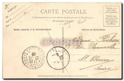 La Bourrée — cena de aldeia — "LE VELAY ILLUSTRÉ" n°1278 — Verso