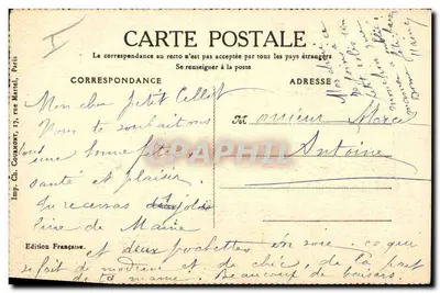 Pois de senteur — ilustração colorida — Edição Francesa — Verso