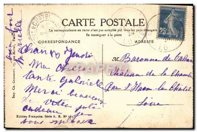 Em barco — Edição Francesa, Série A. R. N° 161 — Verso