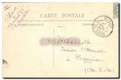 Mlle VAINCOURT (Athénée) — Portret młodej kobiety z różami — C. Jeangette, wyd., Paryż — Rewers