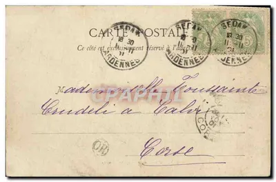 Sedan - Caixa de Poupança e Templo — editor Charpentier-Richard, Mézières — Verso