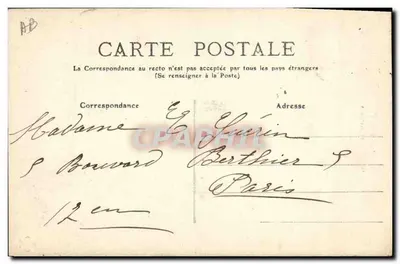 L'Auvergne — Una Bergère — Amitié 183 — Verso