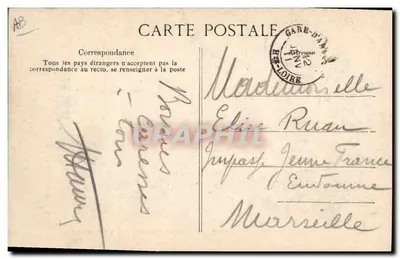 A Auvergne pitoresca — Mulheres camponesas voltando do mercado — E.D. n°2274 — Verso