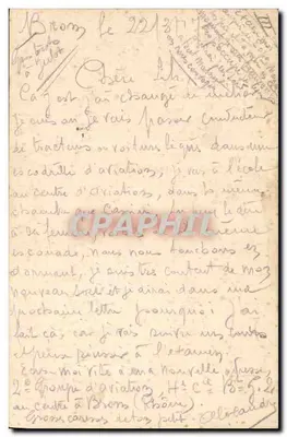 Brons — Lembrete da Escola de Aviação — A. Baillie — Verso
