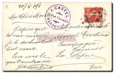 Jovem mulher segurando um filhote de gato — Grisette, n° 3179/5 — Verso