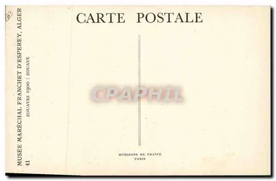Zouaves — Zouaves 1900 — Horizons de France, Paris — Verso