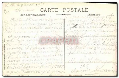 Carica dei Zouaves alla Bassée — Guerra 1914-15 — Edizione E. Martinière - Nancy — Verso