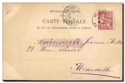 Stara pocztówka — Ubezpieczenie samochodowe — Rewers