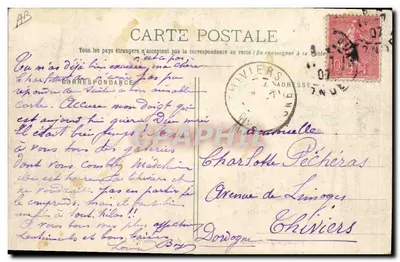 Vila Africana — Exposição de Bordeaux 1907 — Verso