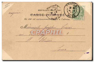 Troyes, le — Caisse d'Epargne (édifice) — J.S.T. 51 — Verso