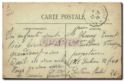 A Auvergne - A Grande Praça do Village - G. d'O. - n° 1006 — Verso