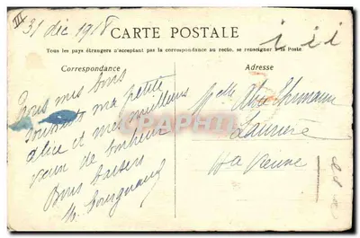 Frau im Karierten Kleid — signierte Illustration 'Ludif' — Ansichtskarte — Rückseite