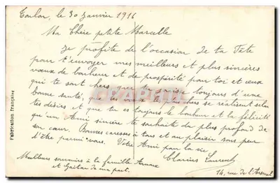 Jovem homem em traje tradicional — com buquê de rosas — DSHC Editor Paris n°515 — Verso