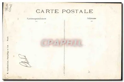 Louis Deville — (desenho a roxo) — R. Guillentnot, Paris — Verso