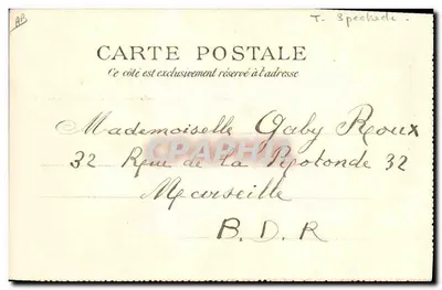 M. Numès — Tournée Brasseur 1902 — Comédia 'Les Deux Écoles' — Fototipo Piene Coltman Paris — Verso