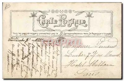 Albert Lambert na scenie — rola 'Le commail' — wydawca Le Commissariat, nr 3523 — Rewers