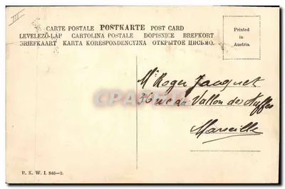 Dois personagens caricaturais — Argélia — editor B. K. W. L. 846-2 — Verso