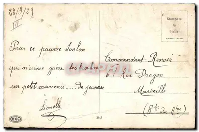 Crianças e coruja — Páscoa — A. Beruglia — Verso