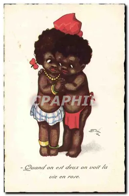 Dois crianças negras — Quando se é dois, vê-se a vida em rosa — editor não visível