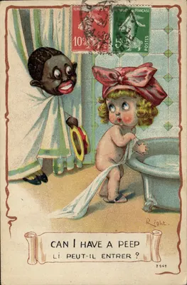 Bain — Criança negra e criança branca — I. Lapin, n°2962