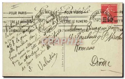 Valence — A Caixa de Poupança — Lévy Fils et Cie — Verso