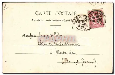 La Bourrée — Teoria de Auvergne — Fototipia Bandol, St-Café (La) - Cabessi, Aurillac — Verso