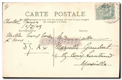 Bourrée de Auvergne — Dança tradicional — M.T. I.L. n°303 — Verso