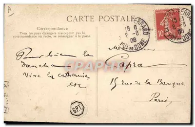 A Auvergne pitoresca — cena de dança com músico — V.D.C. n°1202 — Verso