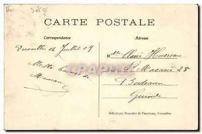 Versajles — Mały Trianon — Le Colombier — Héliotypie Bourdier et Faucheux, n°409 — Rewers