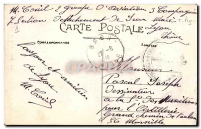 LYON — Praça dos Terreiros — Pombos domésticos — E. R. — Verso