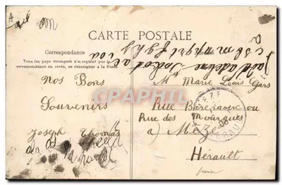 Algerien — Musik der Zouaves während der Manöver — anonymer Verlag, Nr. 376 — Rückseite
