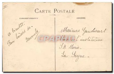 Dois homens em traje otomano — A Tríplice Aliança — Editor Barabino, Costumista O.A.Q., 38 Rue d'Aubagne - Marselha — Verso