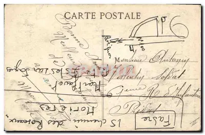 A Tríplice Entente — Defesa de Paris — Editor Barabino, Costumier, O.A. 38, Rue d'Aubagne - Marseille — Verso