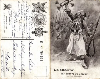 Le Clairon — Les Chants du Soldat — autor Paul Déroulède, wyd. Lapina, n° 704 099