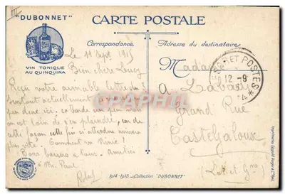 Tiro ao pombo — cena de tiro com carabina — editor Dubonnet, número de série não visível — Verso