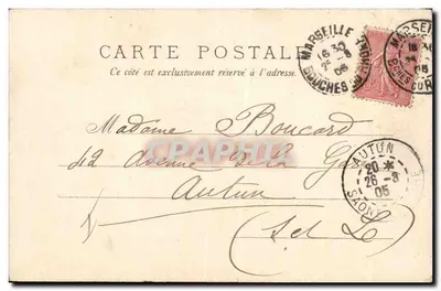 Estela con un cesto con dos bebés — Raphael Tuck & Sons, Serie 45, n°7 — Reverso