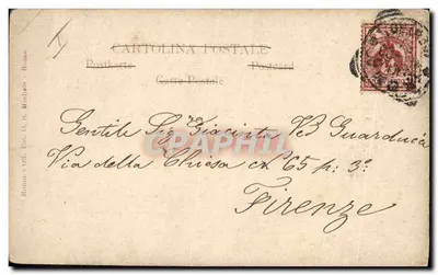 Enfant dans un bain — scène de bain avec jouets — éditeur CARTOLINA POSTALE, Roma — Achterkant