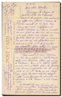 Petite fille et petit nègre — scène humoristique — éditeur Right, n° 2654 — Verso