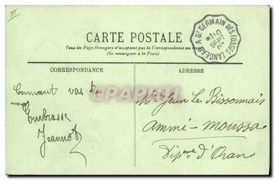 La Bourrée — Tipos de Auvergne — LL. — Verso