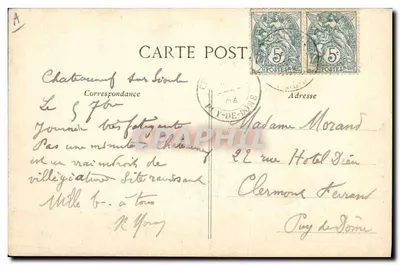 Uma Gentil Auvergnate — A Auvergne Pittoresca, n°135 — V.D.C. Edit. — Verso