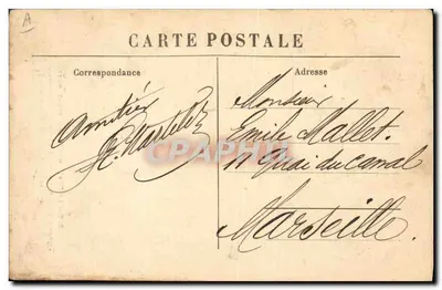 La Dévideuse de Chanvre et son rouet — Tipo de la Campesina de las Cévennes, mujer muy trabajadora, que trabaja todo dando cuidados a sus hijos — M. B. Le Puy — Reverso